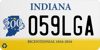 IN license plate 059LGA