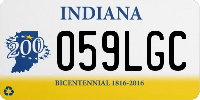 IN license plate 059LGC