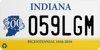 IN license plate 059LGM