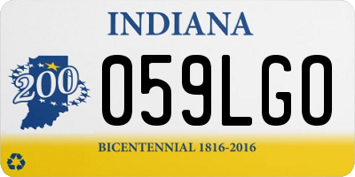 IN license plate 059LGO