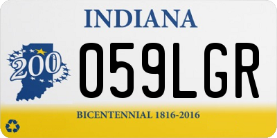 IN license plate 059LGR
