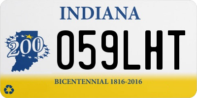 IN license plate 059LHT