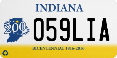 IN license plate 059LIA