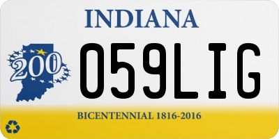 IN license plate 059LIG