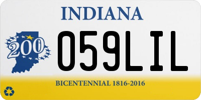 IN license plate 059LIL