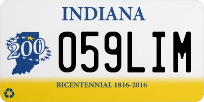 IN license plate 059LIM
