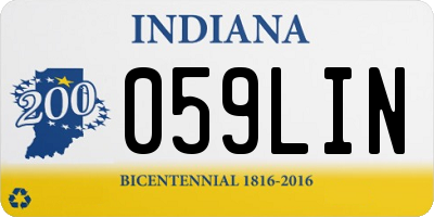 IN license plate 059LIN