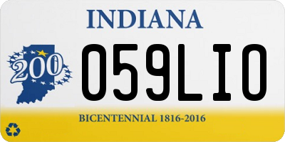 IN license plate 059LIO