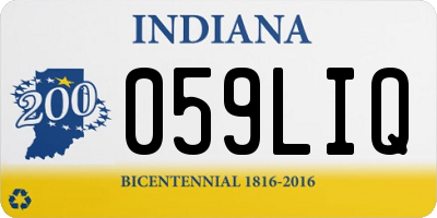 IN license plate 059LIQ