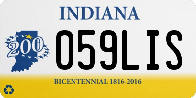 IN license plate 059LIS