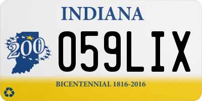 IN license plate 059LIX