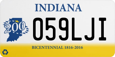 IN license plate 059LJI
