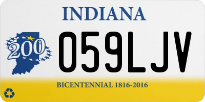 IN license plate 059LJV