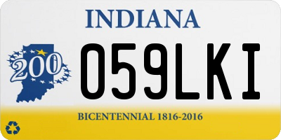 IN license plate 059LKI