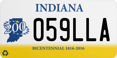 IN license plate 059LLA