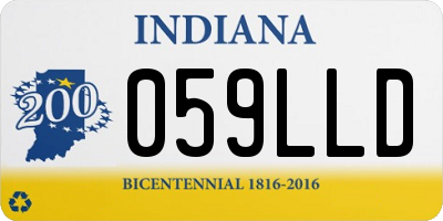 IN license plate 059LLD
