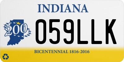IN license plate 059LLK