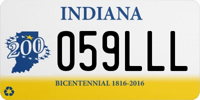 IN license plate 059LLL