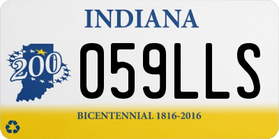 IN license plate 059LLS