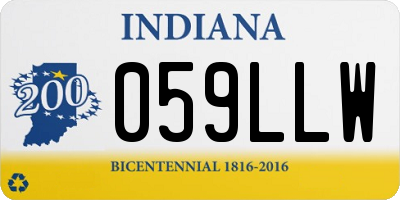 IN license plate 059LLW