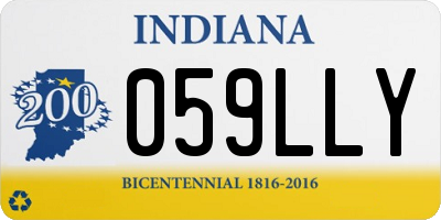 IN license plate 059LLY