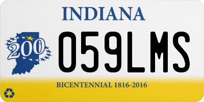 IN license plate 059LMS