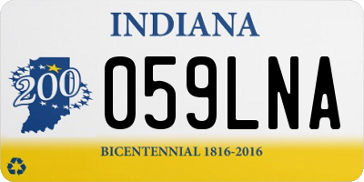 IN license plate 059LNA