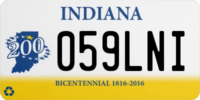 IN license plate 059LNI