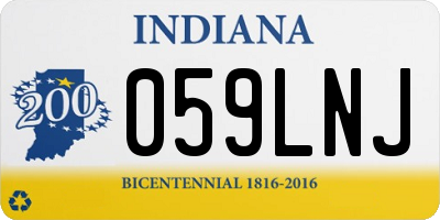 IN license plate 059LNJ