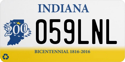 IN license plate 059LNL