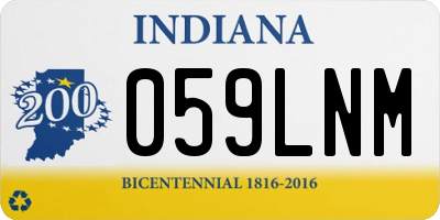 IN license plate 059LNM