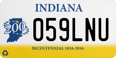 IN license plate 059LNU