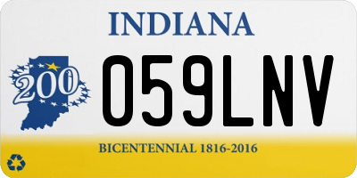 IN license plate 059LNV