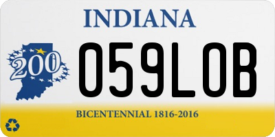IN license plate 059LOB