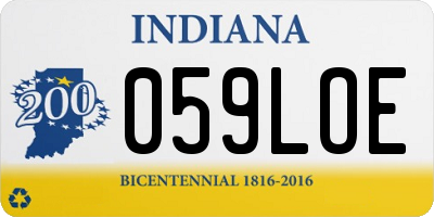 IN license plate 059LOE
