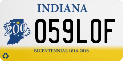 IN license plate 059LOF