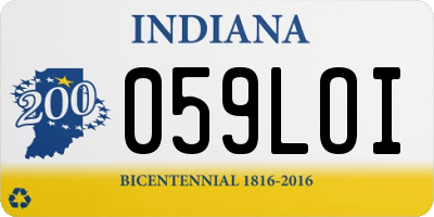 IN license plate 059LOI