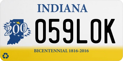 IN license plate 059LOK