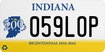 IN license plate 059LOP