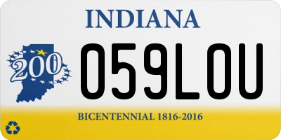 IN license plate 059LOU