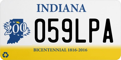 IN license plate 059LPA