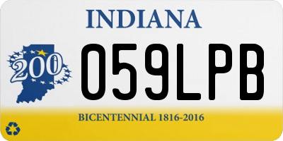 IN license plate 059LPB