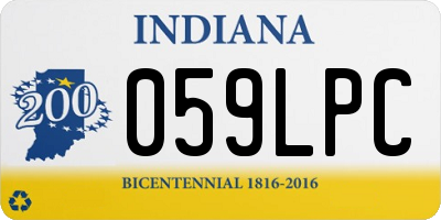 IN license plate 059LPC