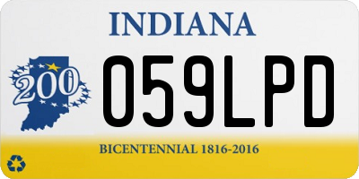 IN license plate 059LPD