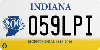 IN license plate 059LPI