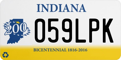 IN license plate 059LPK