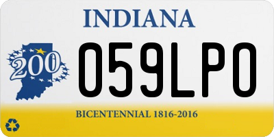IN license plate 059LPO