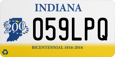 IN license plate 059LPQ