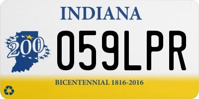 IN license plate 059LPR