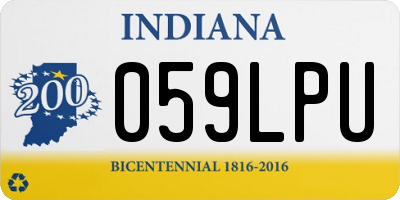 IN license plate 059LPU